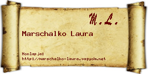 Marschalko Laura névjegykártya